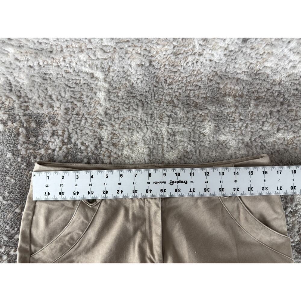 Worthington Size 8 Flat Front Pants Ankle Casual Career Pants Beige Pocket - Picture 7 of 14